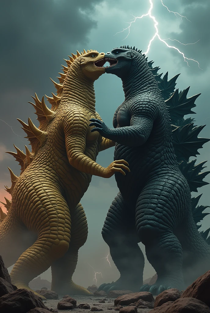 Godzilla and Mothra having sex