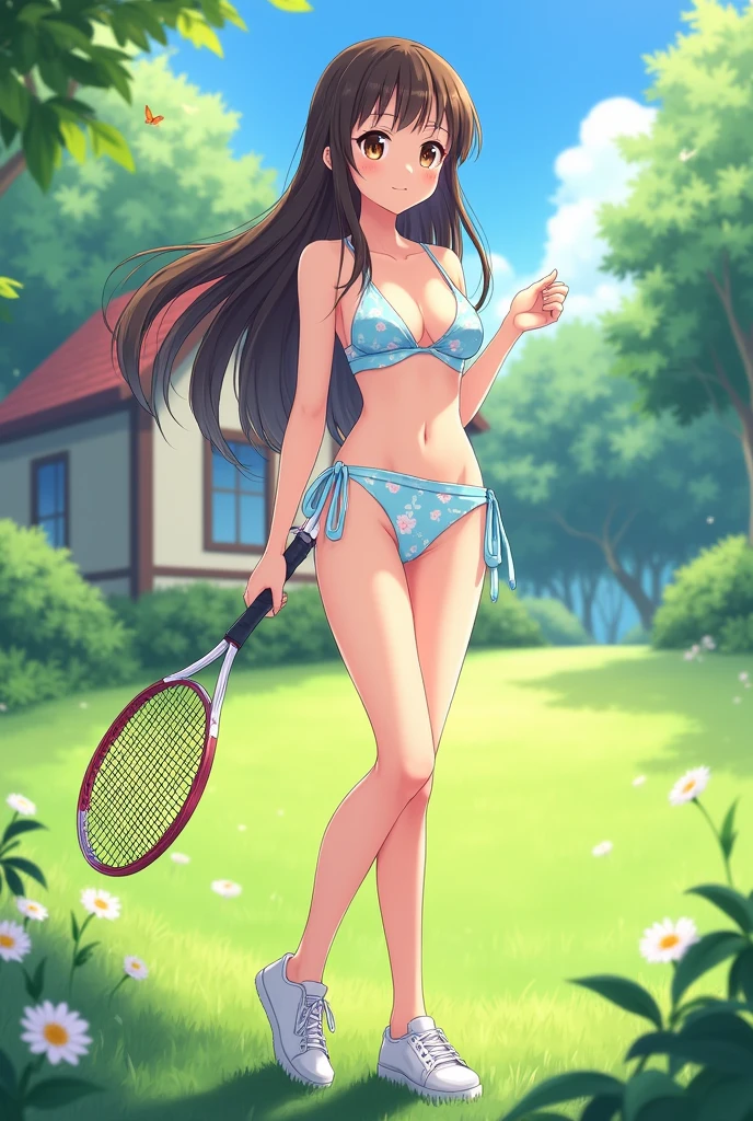 Beautiful Japanese woman, Golf course, Bikini, enjoyable, Golf ball