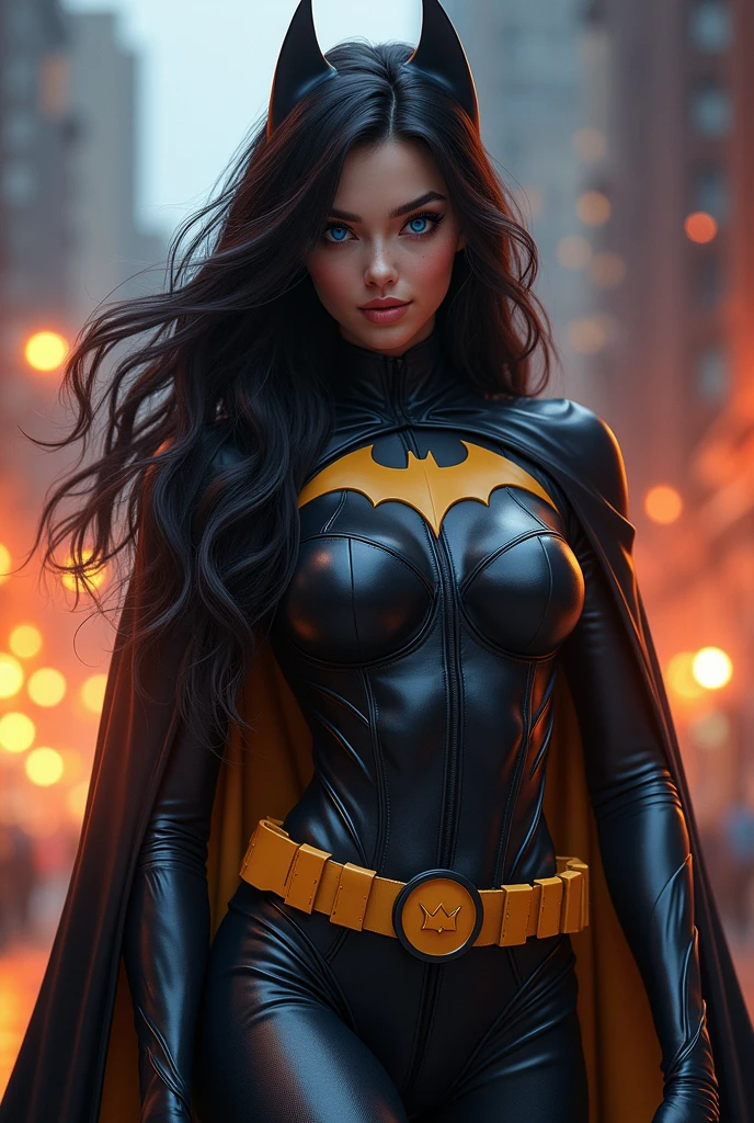 (((jeune fille magrébine, 18 ans))), ((seule)), (((une fille seule))), (((cheveux noirs curly hair))), ((costume de Batman)), (((Batgirl))), ((pleine lune)) ((cheveux beaux et brillants)), ((cheveux longueurs épaules)), (yeux couleur noisette), (((grands yeux))), ((position de combat)), ((arabe marocaine)), (((charmante et innocente))), ((curieuse)), (regard mignon), ((longs cils)), ((yeux en amandes)), (mâchoire carré), ((regard intense et chaud)), ((mignonne)), (((eyeliner noir))), ((lèvres pulpeuse)), ((courbes sexy)), ((jambes douces)), ((fesses rebondis et douces)), (style comics), ((grande et belle)), ((taille fine)), ((taille mannequin)), (petits seins), (((corps parfait))), (belles mains), (beaux pieds), (grands pieds), (grandes mains), (((sublime))), (meilleure qualité), 8k ultra HD, haute résolution, photoréaliste