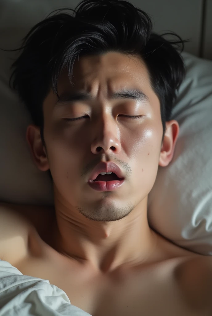 Realistic style, nsfw photo of drunk korean grandpa wearing loose hanbook, asian glow, red face, blushing, big penis, sleeping, penis out, sweating, covered in cum, jerking, laying down, sakura pedals, dark, mysterious, intricate, high detail