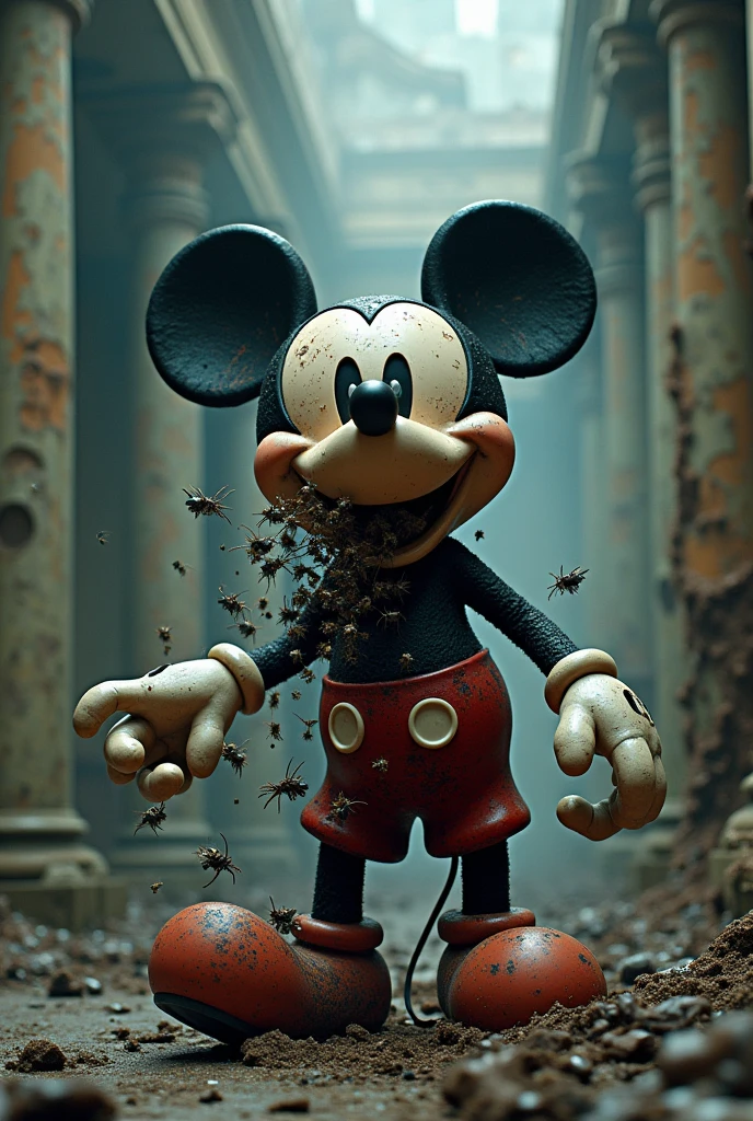 Imagine a mickey mouse being a heroin addict on the side of the road