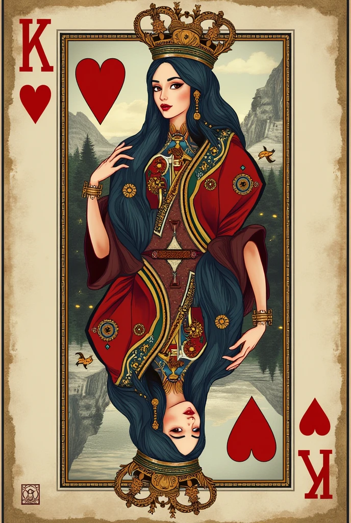 Generate playing cards, What a beautiful lady, I am a brave jack, K a wise king
