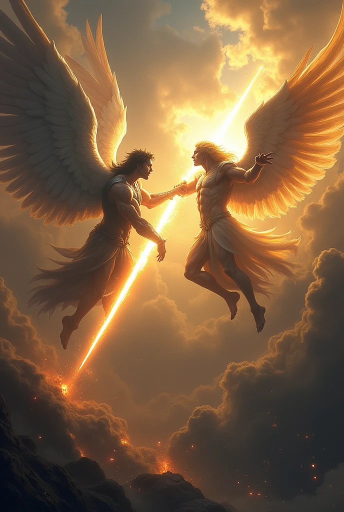I want a landscape with two children, but they are both men flying with wings and entering a portal.
But make it perfect.