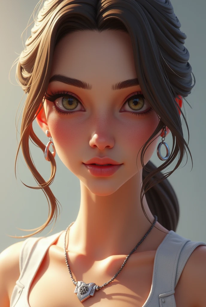 photo of <lora:sd15_MadisonKate_locon_24_v1:.9> Madison Kate, focus on eyes, close up on face, hair styled as Straight Sleek High Ponytail, silhouetted against the window