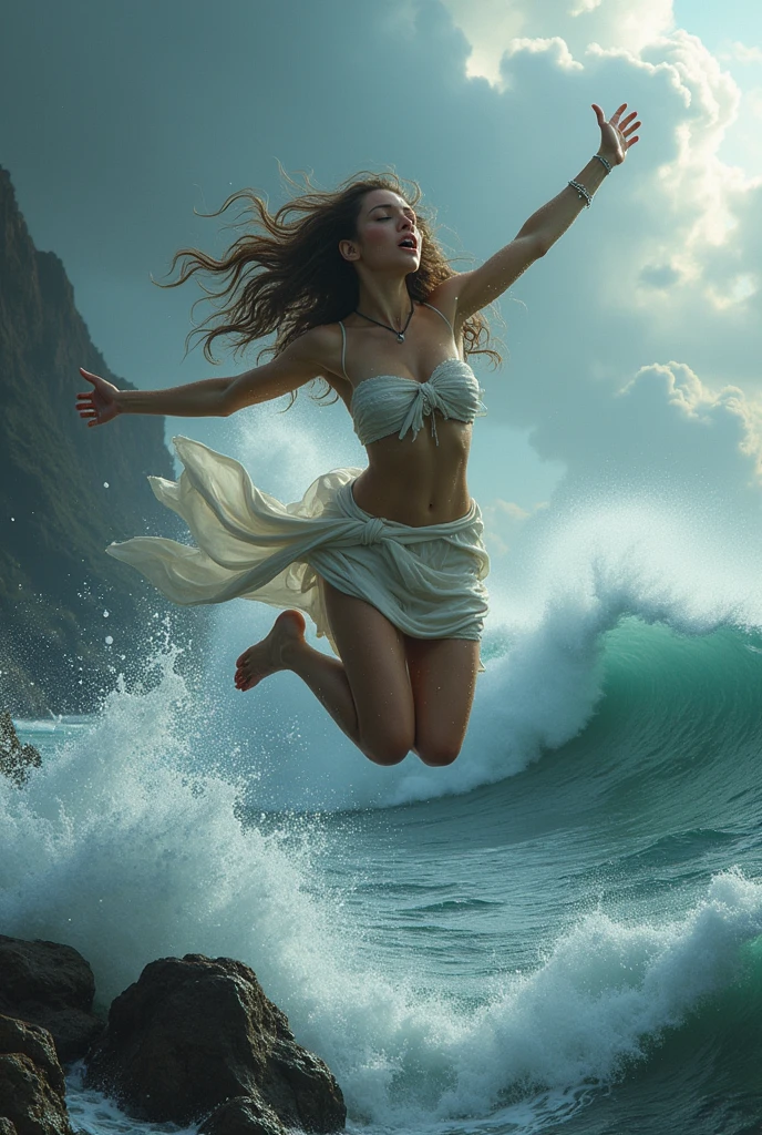 stormy sunset reddish sky, abstract rough waves, concept art, skin wet with water, water droplets, bubbles and wave foam, beautiful woman back view with legs apart, masterpiece art, aphrodite in rococo style, maximum detailed digital painting, portrait, blue and gold, rutkowski style, full body, beautiful full-body Caucasian girl close-up, oil painting, Looks pretty, movie scene, perfect face, perfect symmetrical eyes, by Valent10179, masterpiece, surreal, sharp focus, ultra detailed, studio light, Eduard Fridrih Leibold, Ernst Haeckel, Jean Metzinger, cubist art, relief relief, Mucha, complementary colors, stormy reddish sky at sunset, abstract rough waves, concept art, skin wet with water, water droplets, bubbles and wave foam, beautiful full-body Caucasian girl foreground, oil painting, stormy sunset reddish sky, abstract rough waves, concept art, skin wet with water, water droplets, bubbles and wave foam, full body, light coquettish smile, filigree