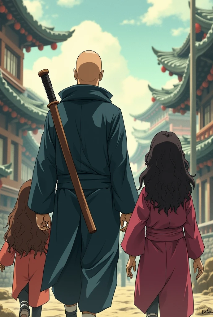 Japanese monk、Little sumo wrestler、Round sunglasses、Equip a ritual item、Hero of Justice、One Punch Man、Japanese Temples、strongest、Exorcising evil spirits、