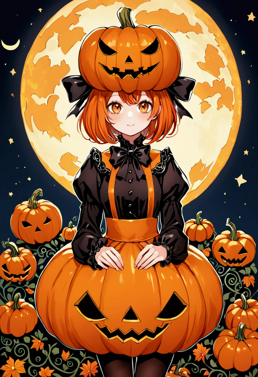 Pumpkin head girl