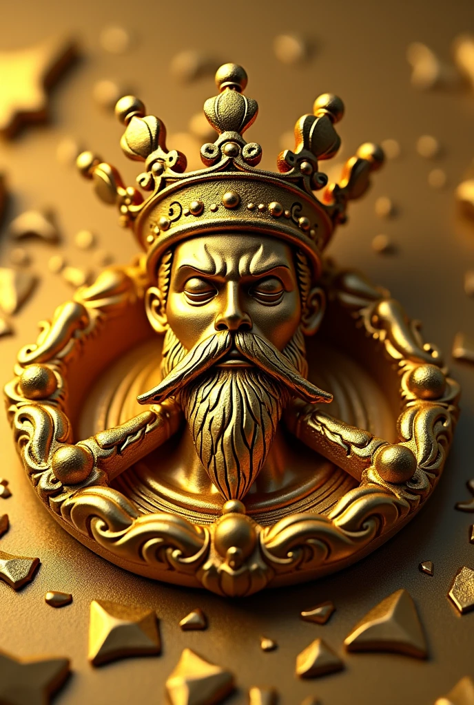 монета вдохновленный Disney Pixar , king on a coin , image of the king on the coin in profile, beautiful coin, coin like in blender 3d, Casual graphics
