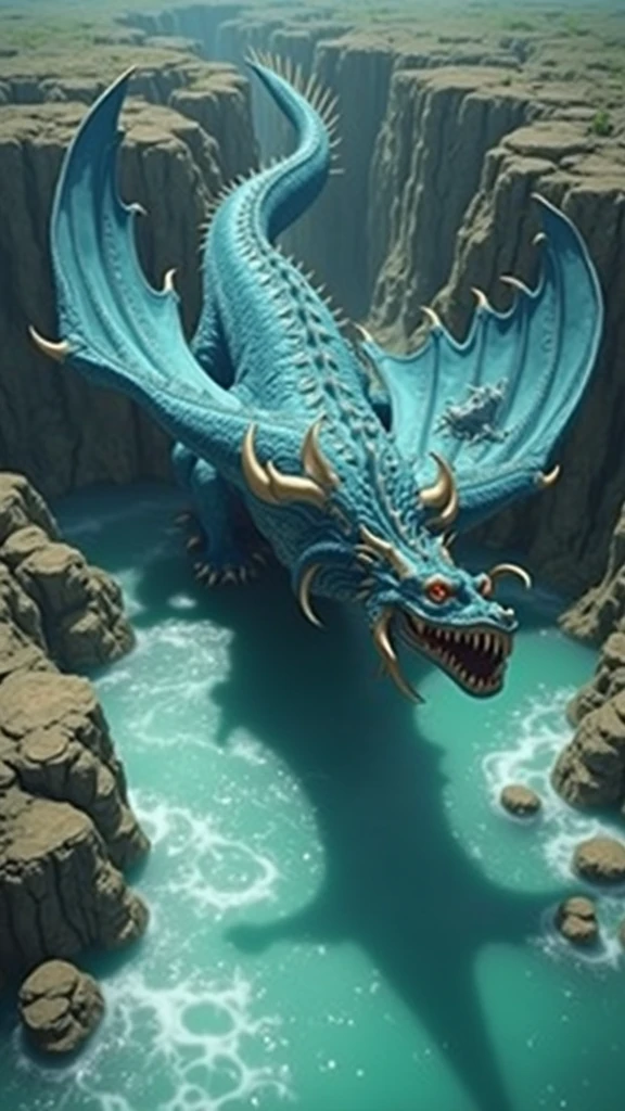 (fantasy electric dragon, blue scales, glowing eyes, giant pink squid, claws, water disturbance, serene ocean cliffs, detailed, cinematic, epic, 4k, 8k, hyper realistic, photorealistic, award winning illustration, intricate details, dynamic composition, dramatic lighting, vibrant colors, dramatic)