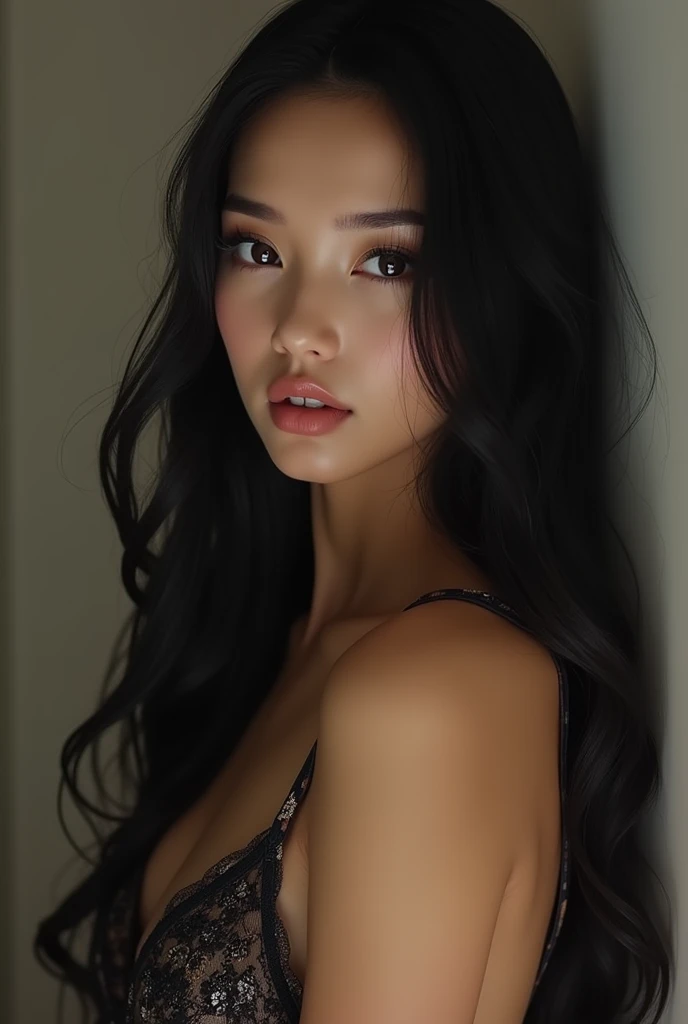 Belle femme de , cheveux noirs, yeux noirs, taille normale, corps magnifique