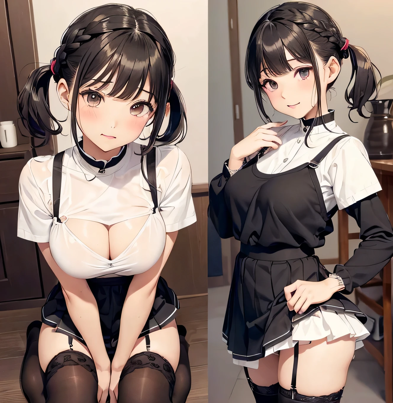 ( Realistic、 top quality 、 high definition 、 full color、 detailed background)、(beautiful face in every detail:1.4)、 anatomically correct、(drawing the usual number of fingers :1.2)、(detailed expression)、( detail eyes:1.2)、( detail eyes:1.2)、beautiful, 、Big boobs and :1.3、beautiful目、 age beauty 、( very detailed face :1.5)、Cute hair colour、 braided ponytail 、 cute bob cut、 braided twin tails、 Perfect body line、Wavy hairstyle、Well-groomed eyebrows、Cute Eye Makeup、Cute Lip Makeup、Jokingly、Do cute things、Fits on one screen、(Disheveled clothing)、 Cute hair color、 braid ponytail 、 braided bob cut 、 braided twin tails、 Perfect body line、( cute pose 、 Cute Gestures 、Stockings Tights:1.4)、 feminine knit style 、Choose mini length clothes 、(Cute, ish clothes )、Cute hairstyle、 fasten a belt at the waist to accentuate your silhouette .ish clothes、 Wear short boots or loafers under your feet、(Cum on skirt:1.5, on ass:1.5,Cum on attractive thighs:1.5、 ejaculates on chest:1.5)、(In the multipurpose toilet)、(Shortness of breath、I'm excited:1.4)、