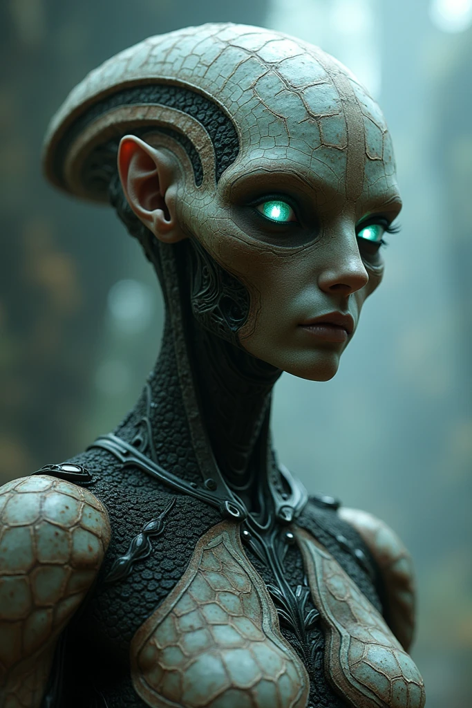 fat alien creature, short height, stocky, futuristic technology, blue-green skin, full body, one hand raised to cast spells, front view, full body, titanium metal, starcraft, guards of the galaxy, full body, realistic, intricate details, high details, amazing atmosphere, realistic characters, realistic ultra-detailed rendering style,
