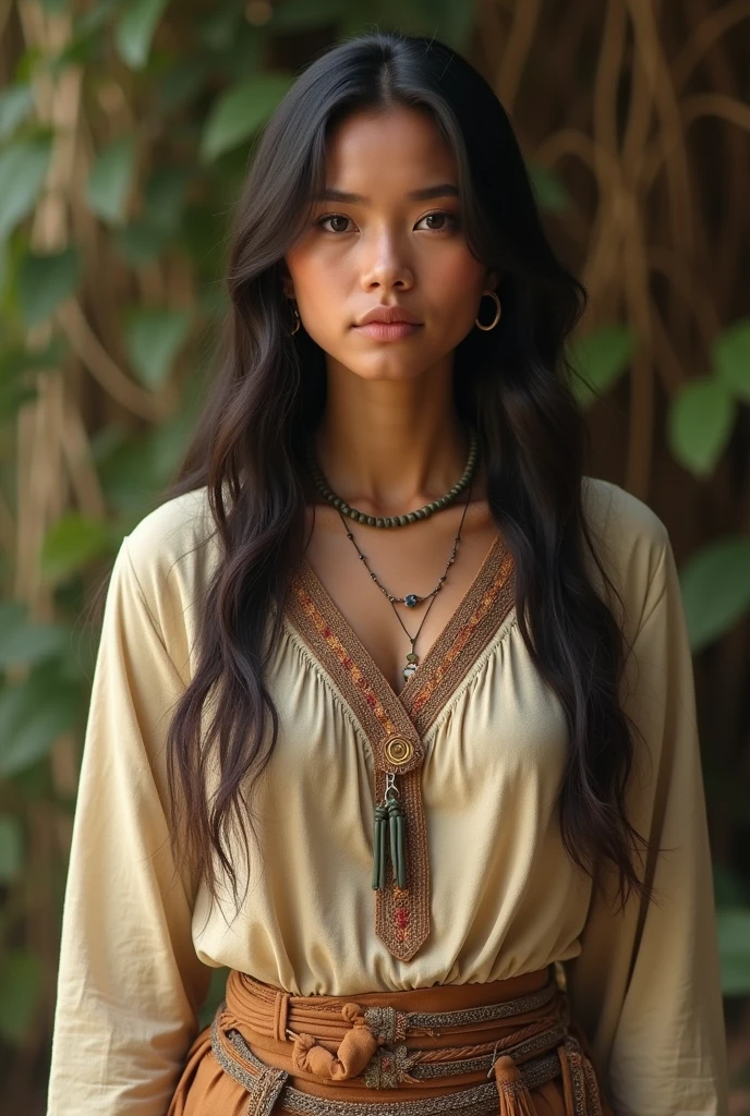 Human, Appearance: "Black hair" + "Blue and brown minnow eyes"+ "Short hair" + "Native American clothes" + "Some jewelry" + "Tan skin" + "boy" + "13 years old"