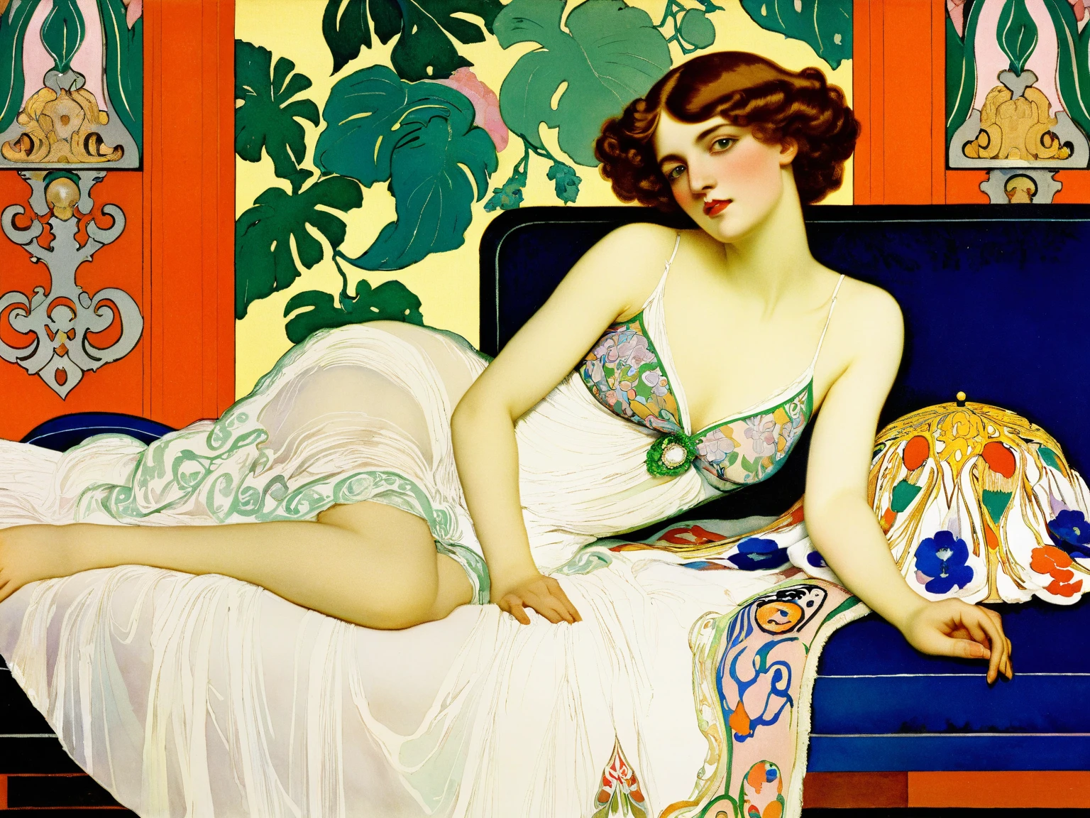 jugendstil scene Hana Jirickova by Leon Bakst