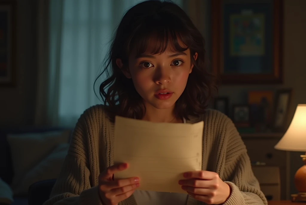 She took the note and read it at home 