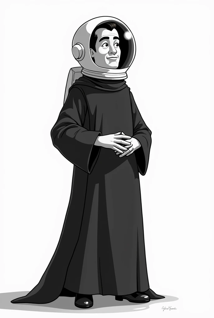 digital art, highly detailed, reference sheet, standing pose, legs uncrossed, hand pulling at cheek, feminine features, dark skin, overweight, curvy, corpulent, portly, mature woman, adult female, whole body, bald, form-fitting, abaya dress, scarf, long sleeves, long skirt, shoes, 1woman, solo, upper body, lower body, ((Extremely Detailed)), ((Best Quality)), ((Masterpiece)), ((4k)).
