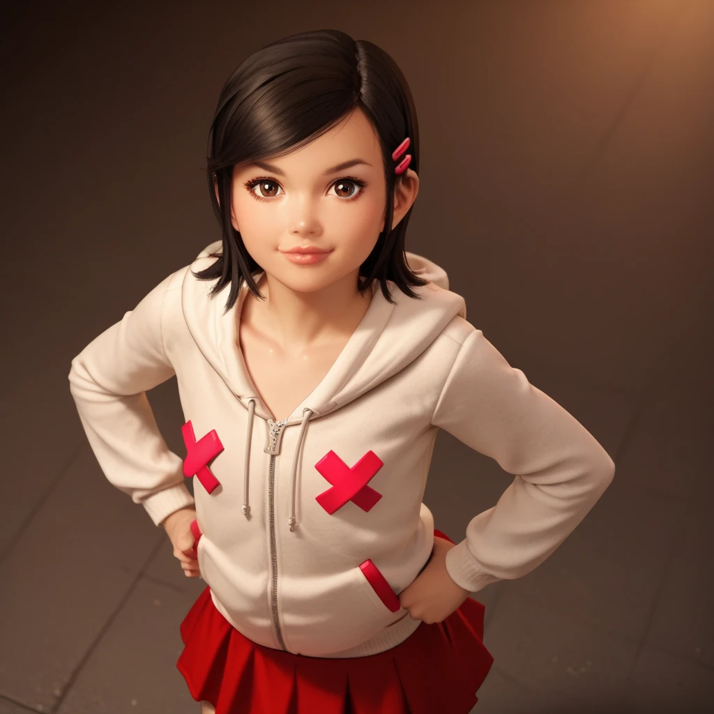 There is a poster with a cartoon character in a hat and backpack, female explorer mini cute girl, walking in the wilderness, flower jungle, animation style rendering, cute 3 D rendering, small characters. Unreal Engine 5, stylized anime, cute detailed digital art, Atey Ghailan 8 K, stylized 3D rendering, adventure surreal rendering, anime style 3D, 3D rendering stylized