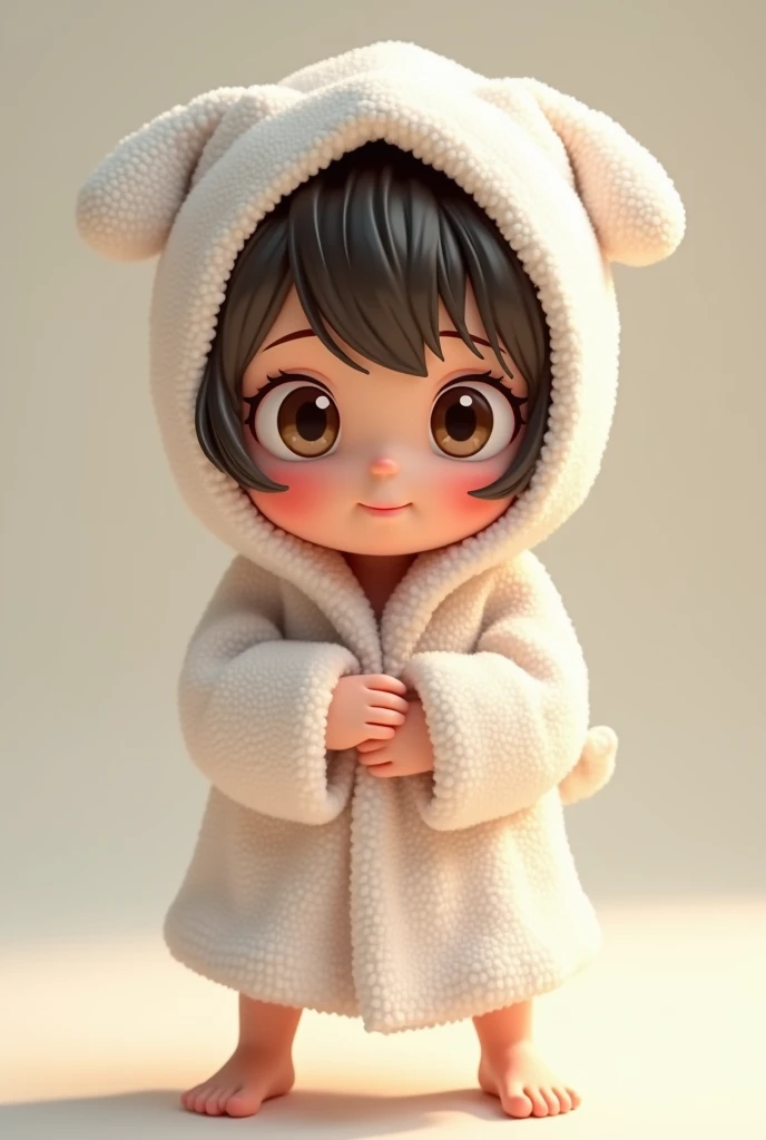 (master piece)、(highest quality)、(Super detailed)、(Upper body: 1.2)、1 girl、Little、cute、smile、colorless background、cap、white hoodie、blush、：3、short hair、Blur、black hair、blush sticker、bangs、（beautiful detailed face）、（beautiful detailed eyes）、