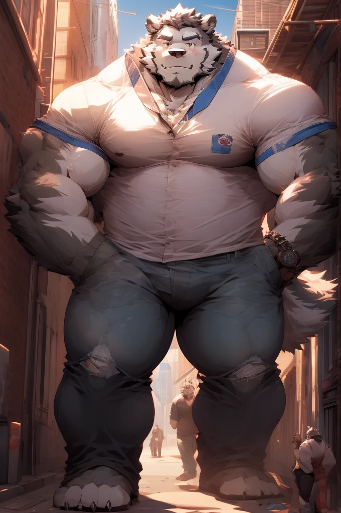 Author: bontiage, (1 boy), One, tiger, (big Erect penis:1.3), cum, Men's Second, kemono, hot body, muscle, Beautiful, sexual, Attractive guy, (Detailed black eyes), brows, (masterpiece, A high resolution, Best quality), 4K, a male, Beautiful shadow , (front side:1.3), standing, (open mouth:1.4), displeased