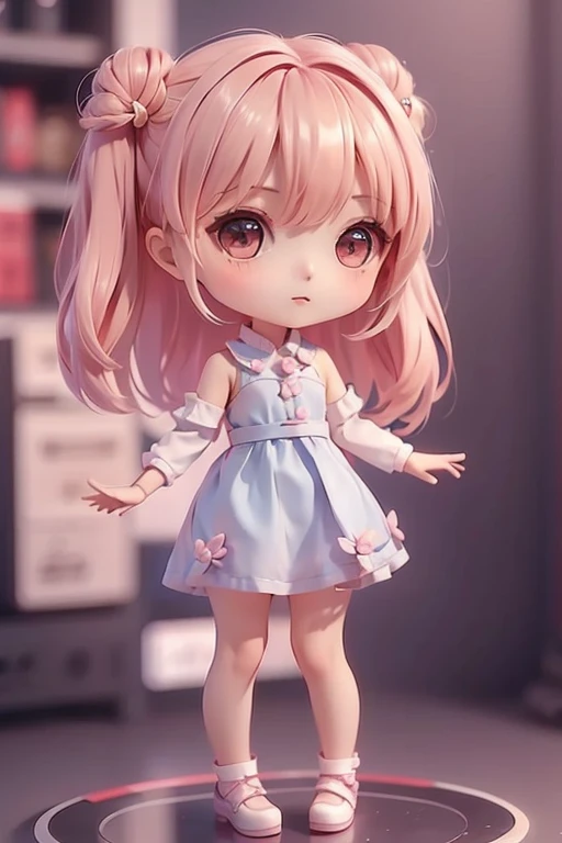 girl,full body,sweater,skirt,chibi