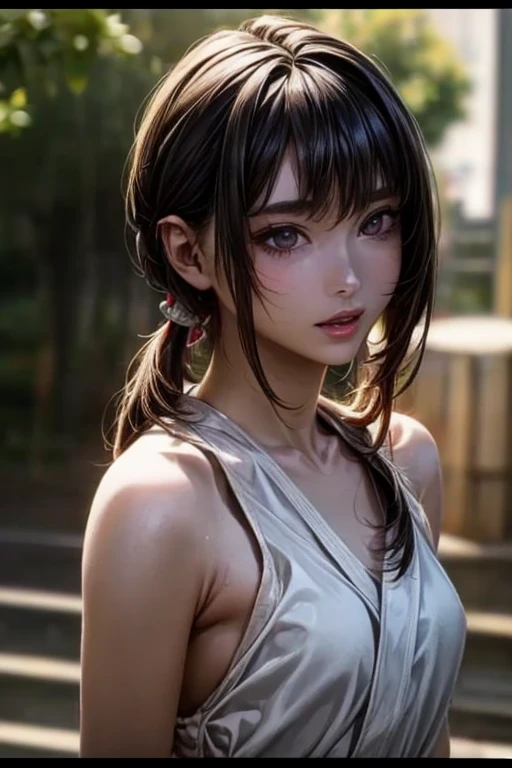 ((  top quality)), (超  high definitionです ), (  very detailed), (  detailed description  ), ((  best CG  )), ( Masterpiece ),  Ultra-detailed art , (  top quality, 8k, 32K), (  realistic  :1.2)、( high definition),   very pretty face and eyes ,  1 female ,   Thin Waist, Delicate body, ( attention to detail,   rich skin details  ), (  top quality, 8k, Oil paints:1.2),   bright color、 Beautiful Japanese Women  、 detailed face  、(( random hairstyle :1.2)), (( Gravure Shooting :1.6,  daytime shooting :1.8, Outdoor)), (((Bright natural light:1.2))),