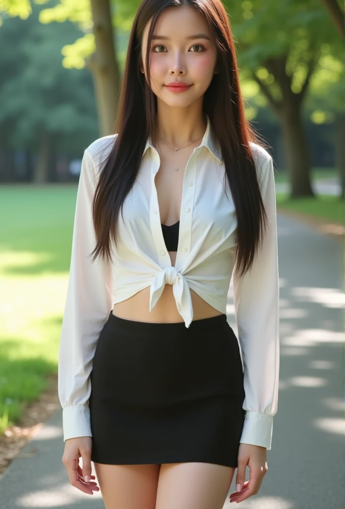 Indian teen, young, beautiful, 15 years old, best quality, Ultra high resolution, (photorealistic: 1.4), autumn, sakura tree, tight white shirt, black leggings, booties, Perfect Body, small breasts, bare chest, tough, hair long, blonde hair, ((Detailed eyes)), full body, excited pose, sitting on square bench, legs crossed, thigh, raining, wet clothes, detailed skin, fair skin