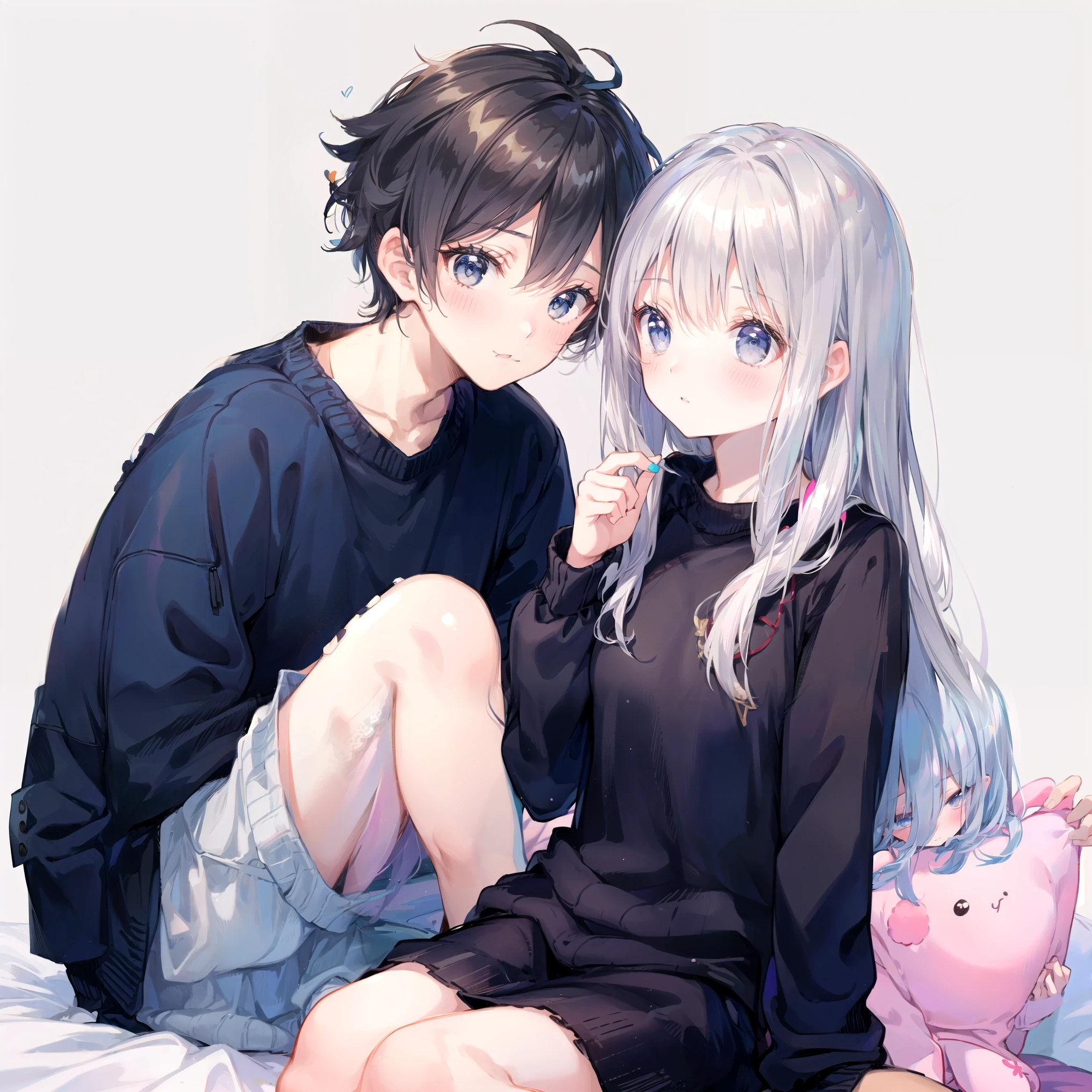 super fine illustrations,Animate,1boy,Lewd expression,Sexy,Gay,Sexual ,pleasant sensation,vehement,Confinement,yaoi,Bed,perspired,barechested,Heart to eye,long whitr hair，Parted bangs,Silver hair,Blue eyes,White skin,Full body like，Femininity，Wear only white sexy lace panties，One man only，There is a white liquid on the body，Bare male genitalia