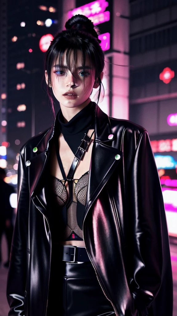 フェイスペイントをしたサイボーグのBeauty, whole body, cyber punk, Fashion Model, Beauty, Francis Bacon's painting style, BREAK Best quality.