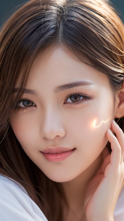 Dark studio, Two-tone lighting,, Arlin,, RAW Photos, (Skin with attention to detail:1.2), 8K Ultra HD, Digital SLR, Soft lighting, high quality, Film Grain, Fujifilm XT3, , , , (32k, 最high quality, masterpiece:1.2), (Realistic, photo-Realistic:1.37), Super detailed, 1 Girl, Alpha Layer, alone, Beautiful attention to detail, Floating Hair NovaFrogStyle, cute顔, , , Bokeh, (Detailed face:1.2), (cute), Urzan-6500-v1.1:0.1