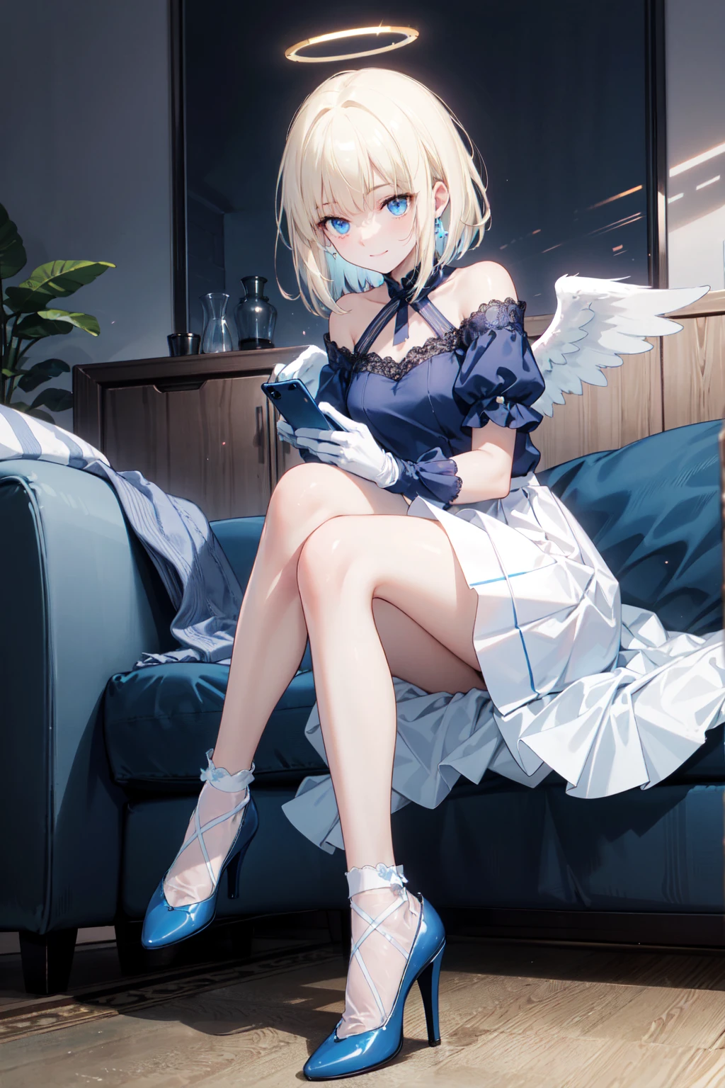 Female naked queen Angel sword 
