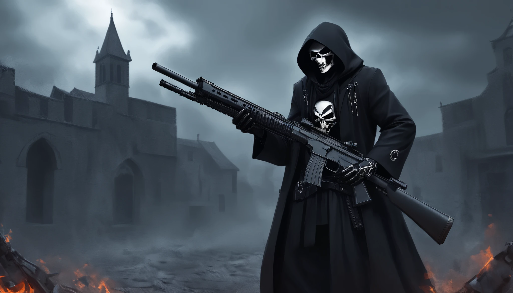 grim reaper with a guns