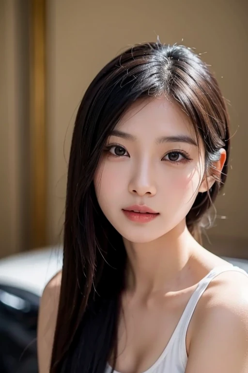 ((best quality)), ((masterpiece)), (detailed), perfect face, In a stunning photograph, a Vietnamese girl exudes allure with her captivating eyes and lips, complemented by her diamond-shaped face, and slender, tall nose. The high-definition image beautifully captures every detail of her features, showcasing the elegance and grace of her appearance. Her subtle yet enchanting beauty radiates from the screen, leaving viewers mesmerized by her charm and poise.