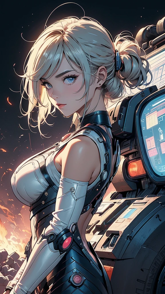 (((masterpiece, highest quality))),(((solo:1.2))),(((1girl:1.2))),32k wallpaper, very detailed,(((((portfolio))))),(((((Close-up))))),(((((bust up))))),((((((more various angle)))))),(((highlight))),((((heterochromia)))),(((complete. detailed face))),((((Extremely talented)))),(((((most complicated machine))))),(((genius mechanic))),((Overall colorfully)),(((cyborg))),(((cleavage)))