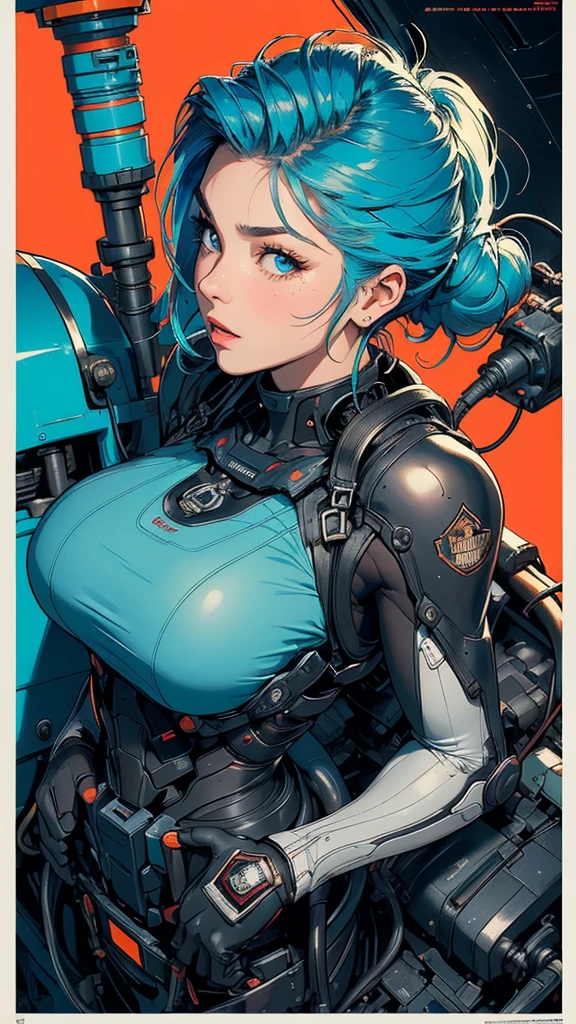 (((highest quality))),masterpiece,1 woman,((the perfect person)),((Super beautiful woman)),detailed perfect face,retro,vintage,classic,60's,70's,80's,old movie posters,abstract,((スペーススリラーmovie poster)),(Futuristic),Geometric pattern,very delicate,movie poster_white frame,universe,Milky Way,planet,,propaganda,universe飛行士,breast enhancement,simple,(big breasts),(cleavage),cyber punk,massive stream of light,overlay,SF,A scene from a science fiction movie,universeステーション,tattoo,