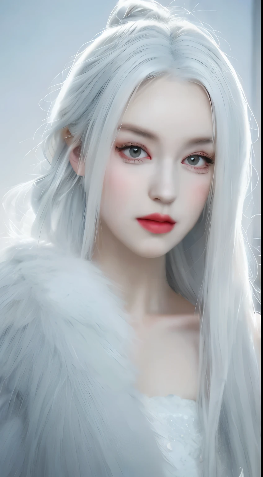 a close up of a woman with white hair and a white mask, beautiful character painting, guweiz, artwork in the style of guweiz, white haired deity, by Yang J, epic exquisite character art, stunning character art, by Fan Qi, by Wuzhun Shifan, guweiz on pixiv artstation