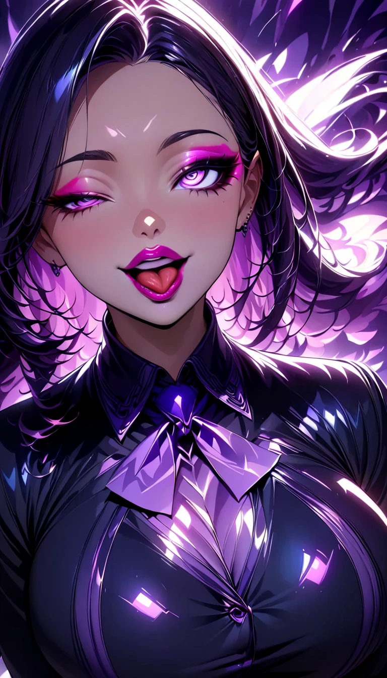(highest quality:1.2,evil lady,cg, Very detailed, High Detail, digital coloring, High Contrast, masterpiece:1.2,suits, highest quality, Best aesthetics),(highest quality:1.2,evil lady,cg, Very detailed, High Detail, digital coloring, High Contrast, masterpiece:1.2, highest quality, Best aesthetics), 8k,masterpiece, cute,tall,beautiful,best quality, 1lady,black hair,long hair,empty eyes, (finely detailed glowing eyes and detailed face),,,,extremely detailed cg unity 8k wallpaper,solo,(latex military costume:0.9),large breasts,seductive smile,military hat,latex thighhigh,large breasts,black hair,pink eyes,pink leotard,pantyhose,military coat,enamel suits,grossy lips,sitting,,sadistic smile,,heel,shiny skin,military coat,detailed face,beautiful body,full-body,adult,leotard,show me breasts,sadistic,seductive smile,enamel leotard,latex,