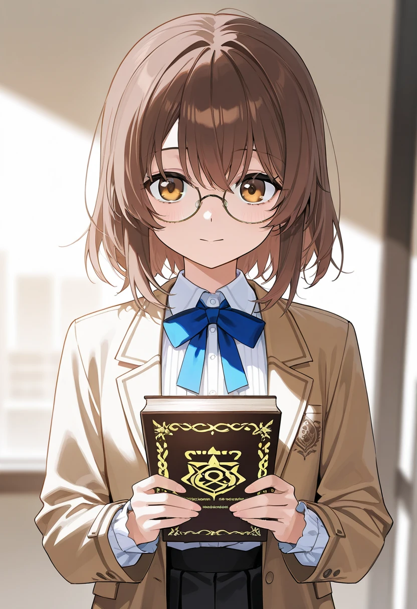 score_9, score_8_up, score_7_up, score_6_up, score_5_up, score_4_up, scholarly recluse with unkempt dark brown hair and round spectacles, holding an ancient tome with cryptic inscriptions