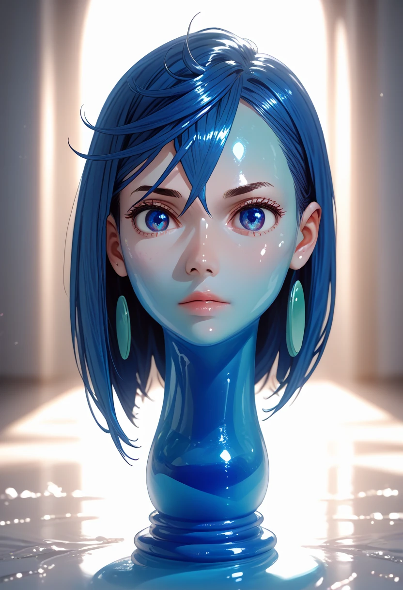 score_9_up, score_8_up, score_7_up, score_6_up BREAK (L1vingT0y:1.4), colored skin, blue skin, blue hair, blue eyes, body modification, momo ayase (dandadan) , shiny, glossy, looking at viewer, highly detailed, beautiful background, beautiful art, beautiful lighting