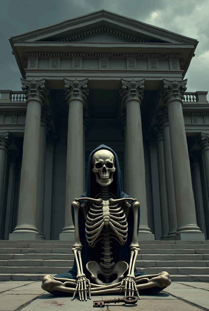 Highest quality、Decadent、Giant skeleton、monotone、