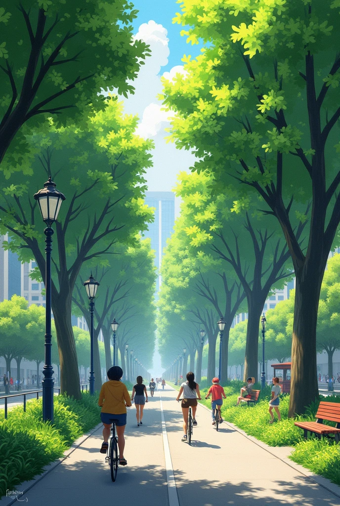 People Walking in a Park.