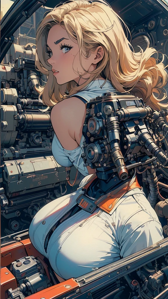 (((masterpiece, highest quality))),(((solo:1.2))),(((1girl:1.2))),32k wallpaper, very detailed, poster, vintage science fiction,(((((geometric cinematic movie poster))))), (bauhaus), shape,(((abstract))),(mid century modern),movie poster,(((((portfolio))))),(((((Close-up))))),(((((bust up))))),((((more various angle)))),(((highlight))),((((heterochromia)))),(((complete. detailed face))),(((Extremely talented))),(((((most complecated machine))))),(Cleavage),(((((unlimited mechanic Workaholic))))),(((Absolutely detailed Mighty machines background)))