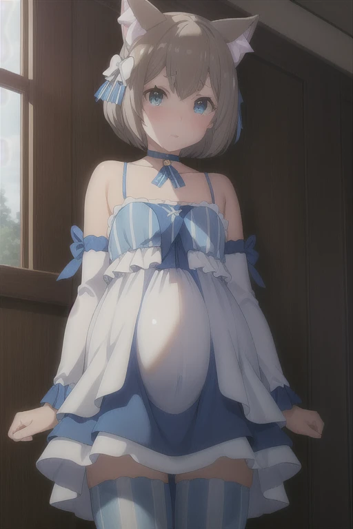 (masterpiece:1.2), Highest quality, High resolution, original, (Very detailed:1.2), Super detailed, wallpaper, Perfect lighting,(Very detailed CG:1.2), 8K, figure, 1trap, trap, Femboy, Women, alone, Embarrassing, (JK Uniform, White shirt, bow tie, {Plaid|Pleats|pink}skirt:1.24), lift the skirt, skirtliftfront, (Light blue panties:1.34), front