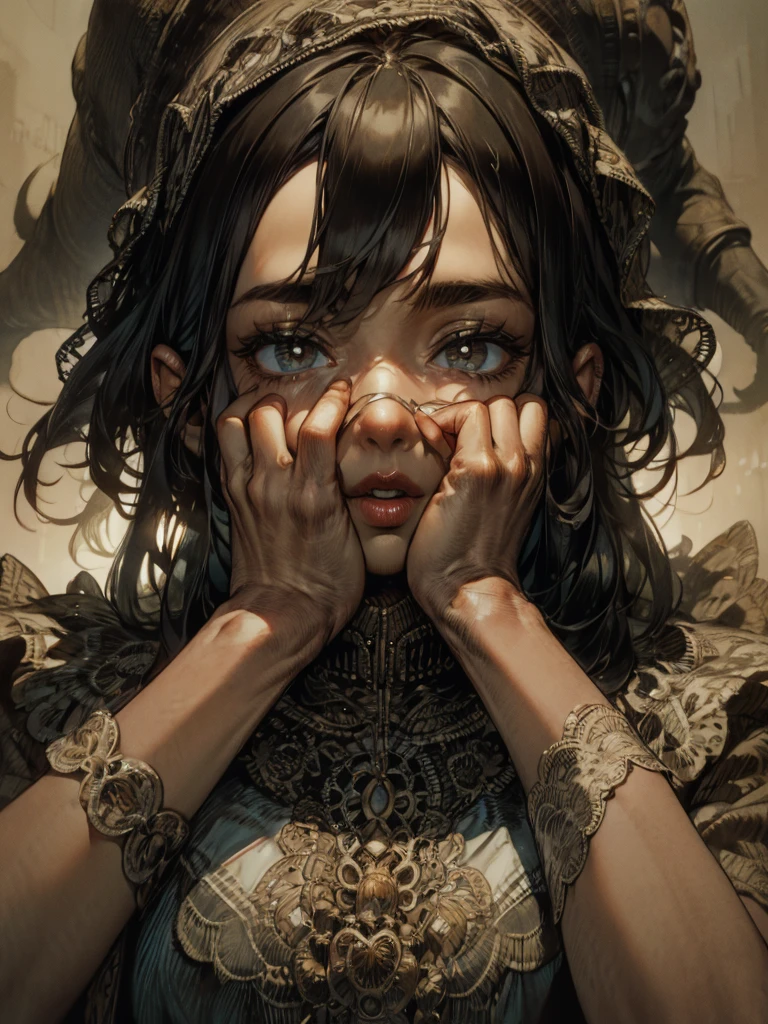  ((best quality)), ((masterpiece)), (detailed), 1girl, off-shoulder sweater, a fairy, fairy girl, winged pixie girl, fairy, various different types of insect wings, small breasts,  NSFW，Covered with tentacles, encoiled by tentacles, Tentacles around the body, many tentacles, captured by tentacles, bound by tentacles, trapped by tentacles, Fine details，Tentacled，Tied with tentacles, roaming tentacles, drooling，Crying，horrified expression, panic, fight for survival, Detailed body，Full limbs，NSFW, being pulled into a flower, wild environment, jungle, terrifying floral environment, horrific nature, predatory flora, fairy catcher, fairy trapper, fairy catcher plant, fairy trapper-plant, fairy catcher flower, fairy trapper-flower inspired by carnivorous plants