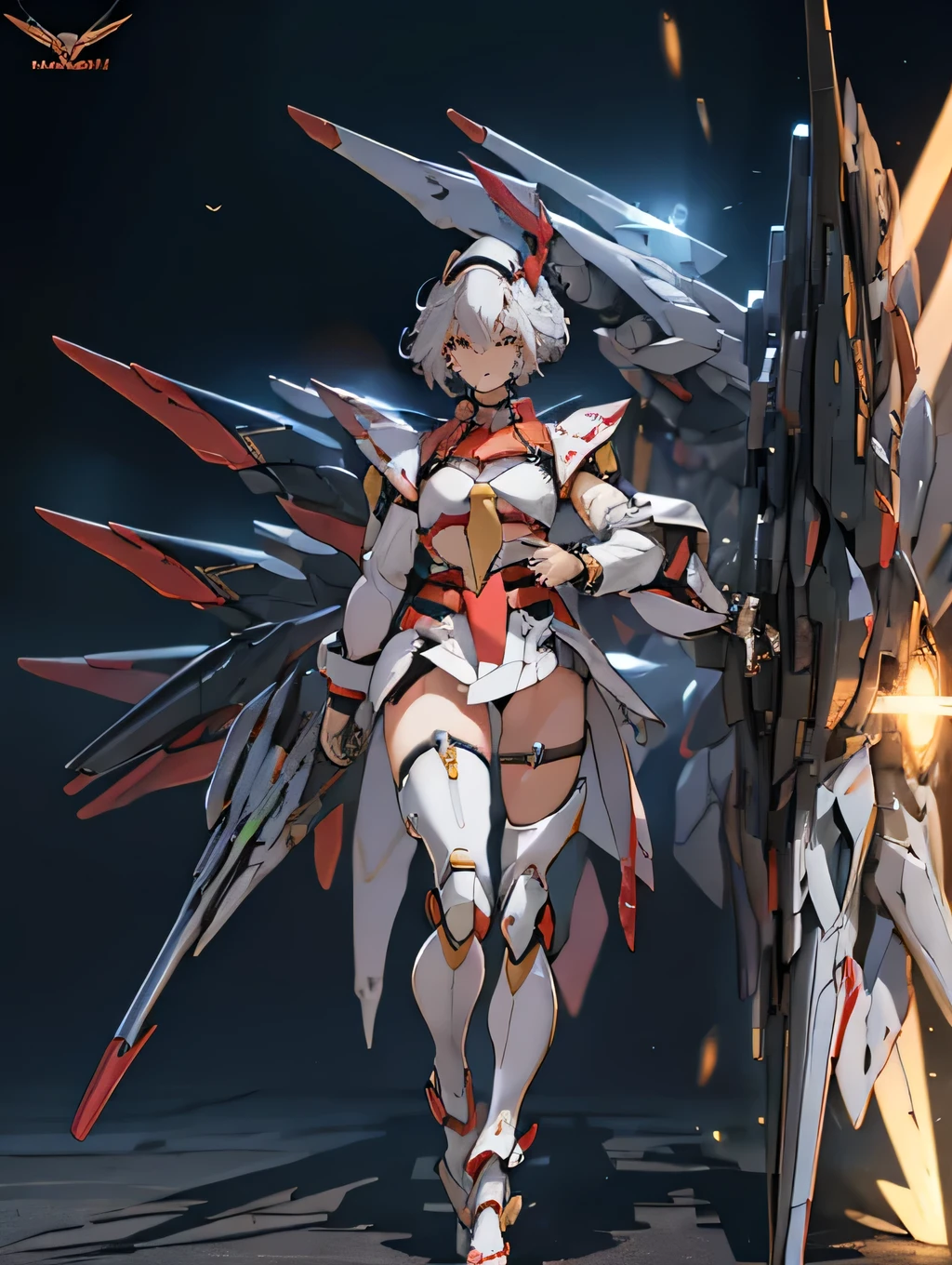 (((Bikini-style Gundam Armor)))), ((( machine gun))), 8k, Masterpiece , RAW photos , top quality, Photorealistic, extremely detailed CG integrates 8k, 8k, Diamond Wallpaper, depth of field, Cinematic Light, lens flare, ray tracing , ( very beautiful face , beautiful lips, beautiful eyes ), Intricately detailed face , (( in disbelief )), one girl, Very beautiful Korean female idols, 1 girl, ( very slim and slender muscular) body: 1.3), (( long legs )), (( Watch Viewers)), ( light smile : 1.3), ( Background Blurred ), ( no one in the background : 1.3), beautiful earrings , Bangles, Necklaces , clear eyes, ( white skin), ( big eyes), ((full body shot)), (Mr.々Hairstyle, Mr.々Hair color), ( shorthair), very slim, glamorous body, Mr.々situation, Mr.々Angle, Mr.々 place, Dynamic Poses , Sozabi, mechanical,