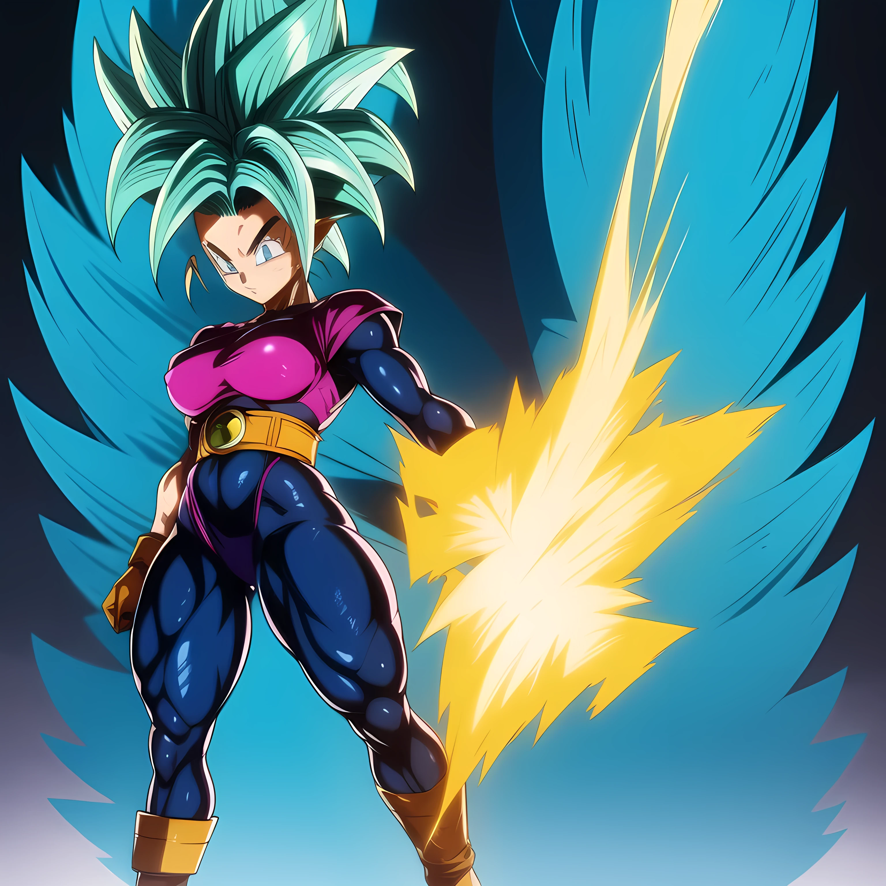 dbsuper style, 1
Girl, captain mizuki, green aura, super saiyan's aura, belt, pointed ears, elf ears, light-blue colored hair, huge hair, bruise, bruise on face, clenched hands, frown, gloves, blue eyes, grey gloves, serious, medium breasts, Aura around her, solo, high ponytail, mouth opened, furious, saiyan armor, armor,  powering up aura
, ((masterpiece)) 
