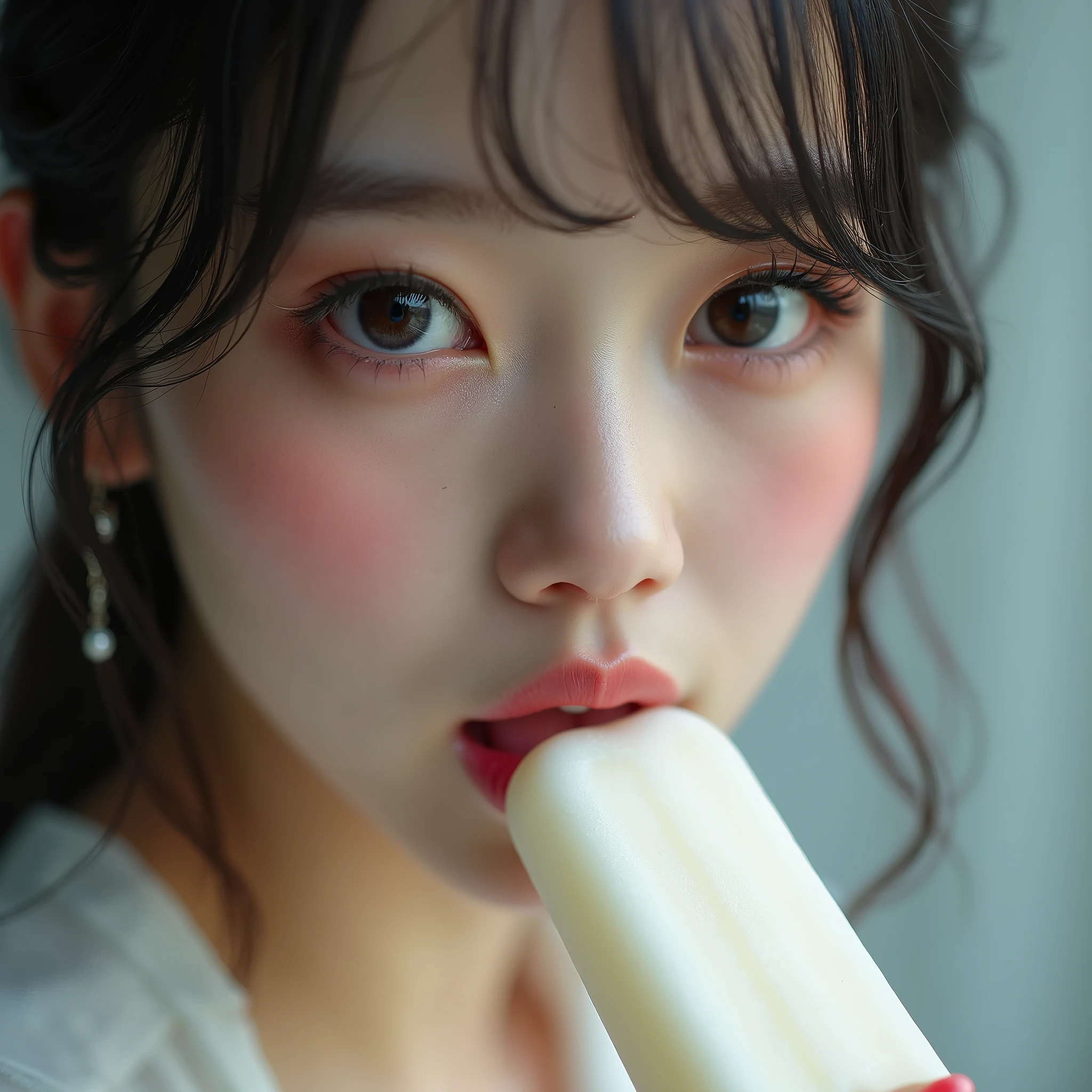 Highest quality, (beautiful)、Naked man and woman pair、Giving a blowjob、Have sex、Full view of boobs、Nipples、Soft