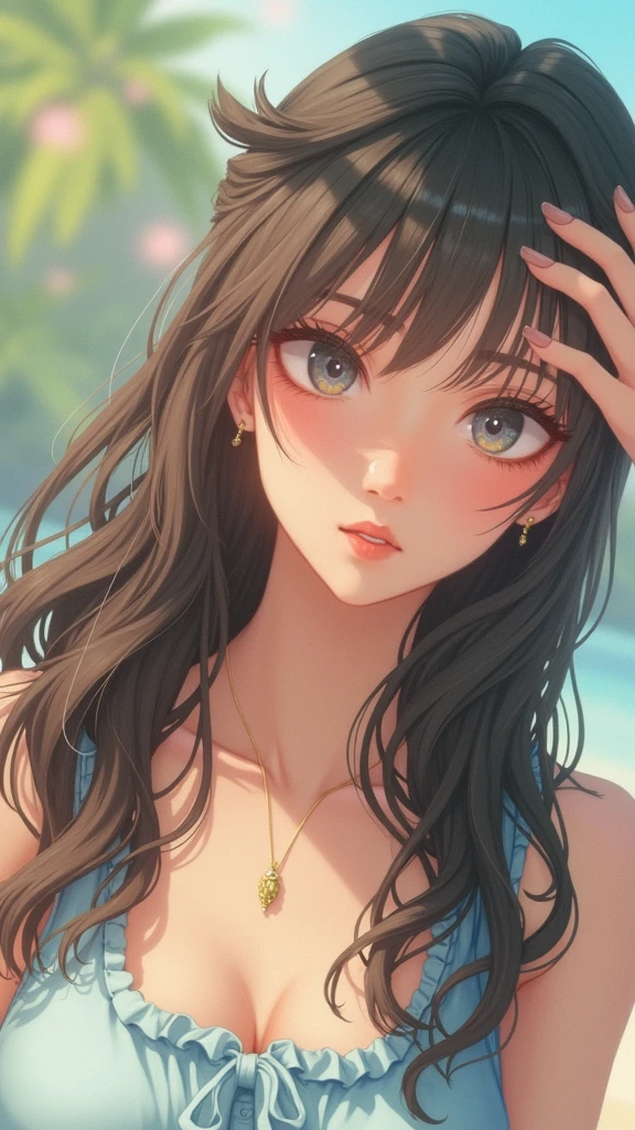 (fellatio gesture),(floating in water),(soaked),baggy t-shirt,(see through),lace swimsuit,(Thin type:1.5),(large breasts),(random hairstyle:1.2),(Highest image quality, (8K), Ultra-realistic, Best Quality, High quality, High Definition, high quality texture, high detailing, Beautiful detailed, fine detailed, extremely details CG, Detailed texture, realistic representation of face, masterpiece, presence)