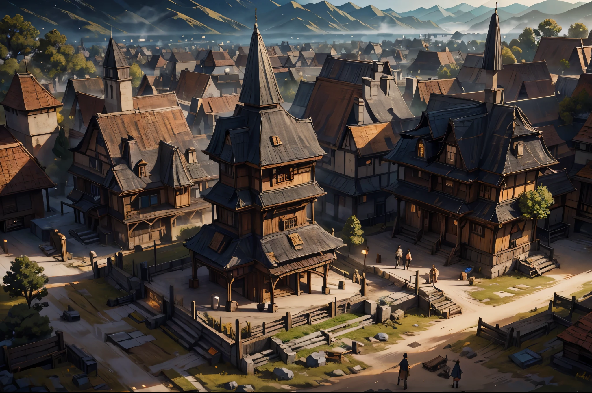 
傷つき破れたメイド服を着た若い女性がbattlefieldの瓦礫の中を歩く, Fragments of ancient technology are visible on the ground、 Ruined City 、battlefield、 glimpsed 、to be overrun、