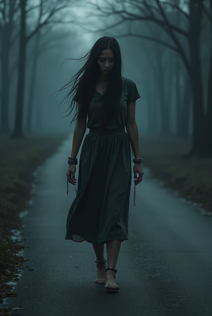 Woman in a dress standing in a dirty area, inspired by Katia Chausheva, photography alexei gurylev, tattered dress, portrait of a sinister girl, post-grunge portrait, photography alexei kurylev, gloomy apocalyptic style, dirty woman, dark and grimy, impressive and moody, dark and gritty