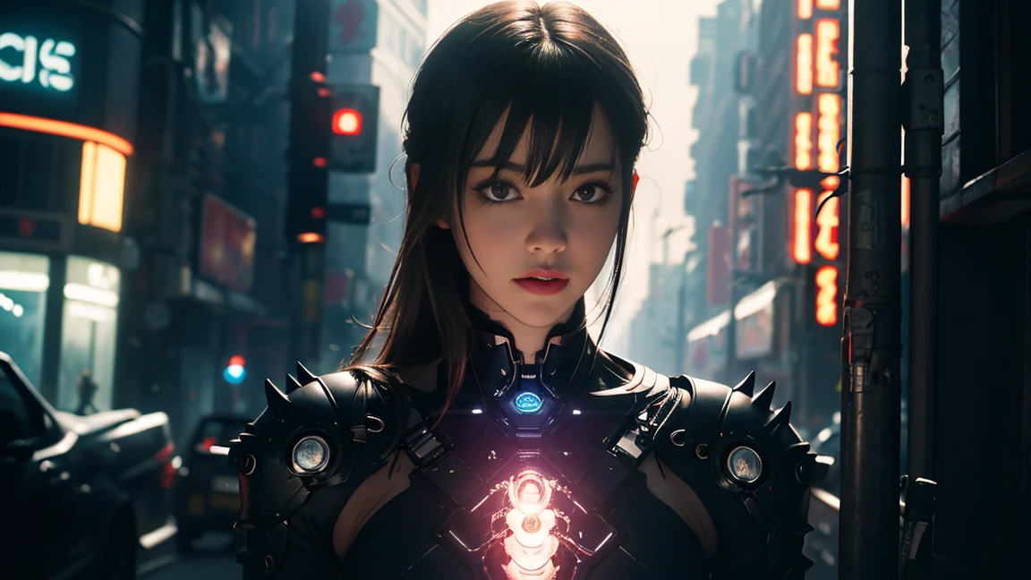(1. Mechanical Girl)、Highest quality、masterpiece、Ultra-high resolution、(Photorealistic:1.4)、RAW Photos、1 girl、Fighting mutants、Glowing Skin、(((1. Mechanical Girl)))、(Red Metal Bodysuit)、(Fighting Goblins、ghost、Fierce battle with the orcs),(Fight hard against aliens)、Fight hard、(Beautiful forest background)、(Fighting the demon beast)、(Small LED)、((Ultra-Realistic Details))、Portrait、(Powerful huge monster background),Global Illumination、Shadow、Octane Rendering、8k、Super sharp、huge 、Bare skin exposed in the cleavage、Metal、Intricate decorative detailore about Japan、Very intricate details、Realistic Light、(Mystical Expressions),CGSoation Trend、blue eyes、Shining Eyes、To the camera、Neon Detailechanical Limbs)、(Blood vessels connected to tubes)、(Wires and cables connected to the head)、Small LED、,Mechanical thigh、Toostook、(Hands are also made of machineonster Beast Attack)、The device is attached to the back、charging、